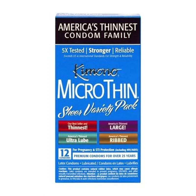 Kimono Microthin Sheer Variety Pack - 12 Count