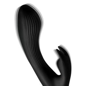7x Bendable Silicone Rabbit Vibrator - Black