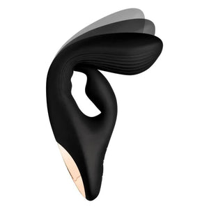 7x Bendable Silicone Rabbit Vibrator - Black