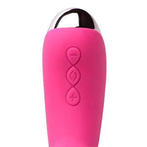 Silicone Beaded Vibrator - Magenta