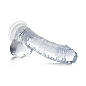 Jock C -Thru 8 Inch Dildo With Balls - Clear
