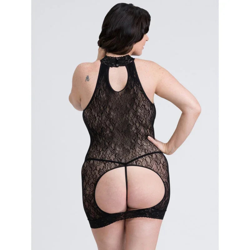 Fifty Shades of Grey Captivate Lace Spanking Mini Dress - Plus Size - Black