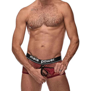 Cock Pit Net Mini Cock Ring Short - Large - Burgundy