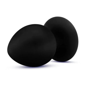 Anal Adventures - Platinum - Silicone Anal Stout Plug - Medium - Black