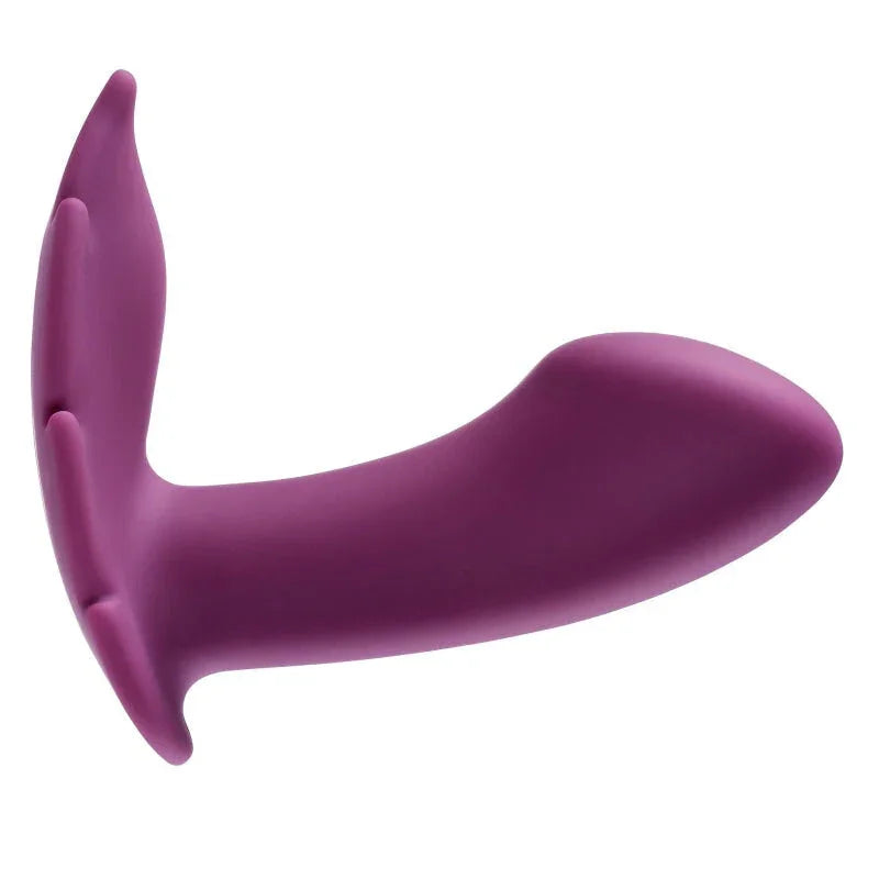 Partner Panty Leaf Vibrator With Remote Control - Plum