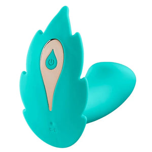 Partner Panty Leaf Vibrator With Remote Control - Teal