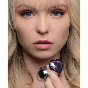 Amethyst Heart Anal Plug - Small