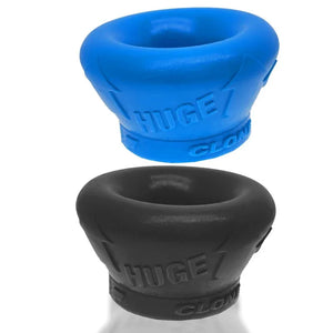 Clone Duo Huge - 2-Pack Ballstretcher - Pool Blue / Black