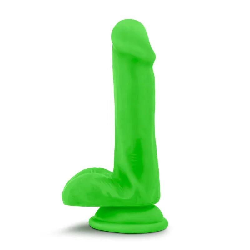 Neo - 6 Inch Dual Density Cock With Balls - Neon Green