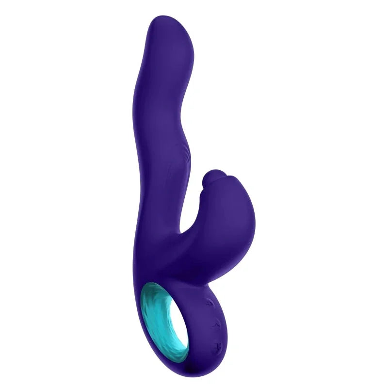 Klio Triple Action Thumping Rabbit Vibrator - Dark Purple