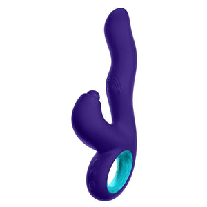 Klio Triple Action Thumping Rabbit Vibrator - Dark Purple