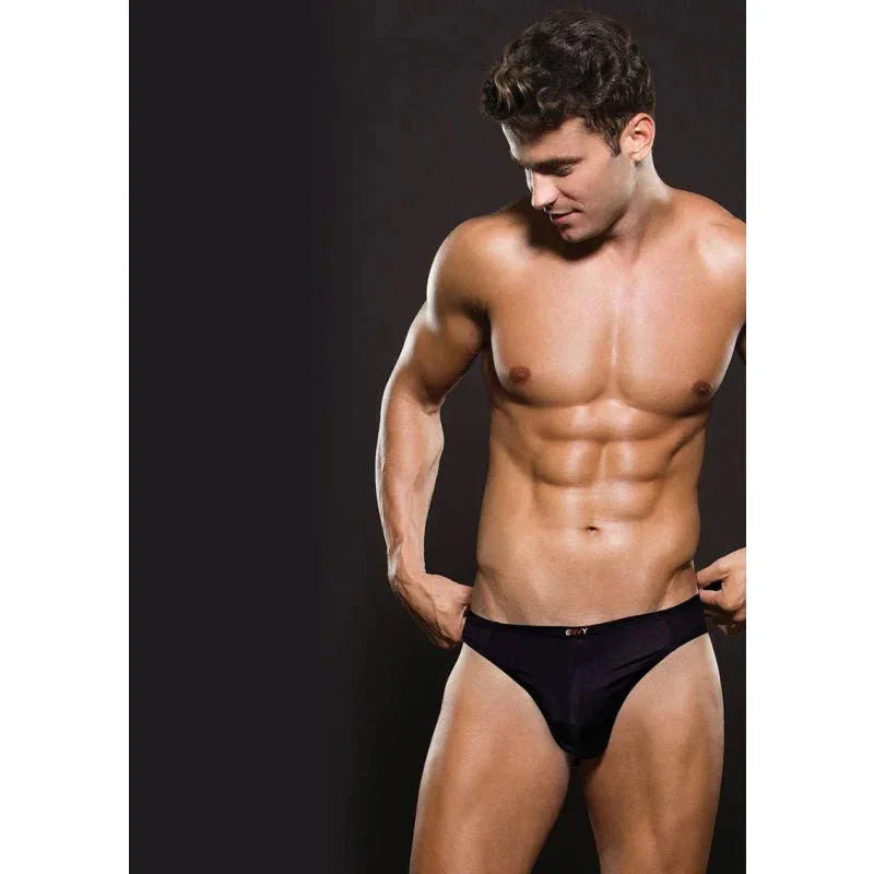 Envy Microfiber Thong - Medium/large - Black