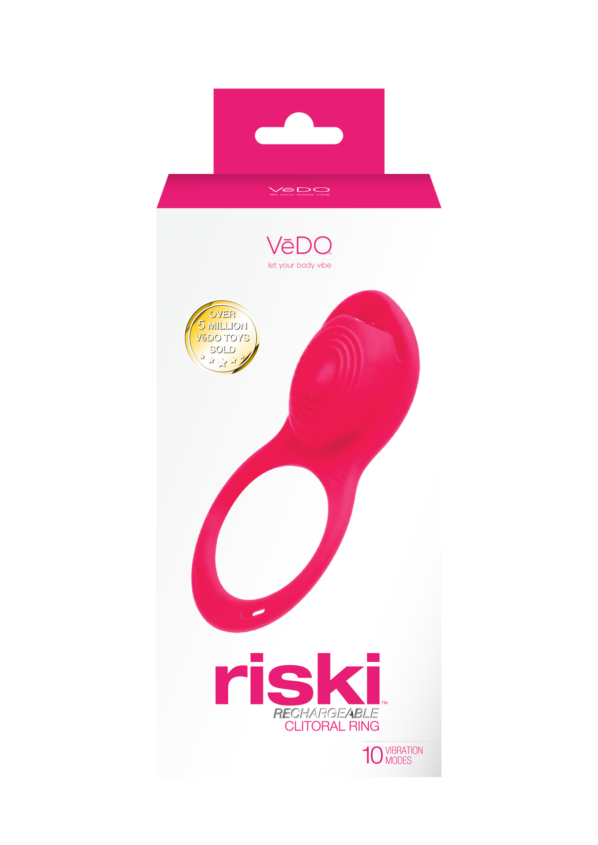 Riski Rechargeable Clitoral Vibe for Couples Pink