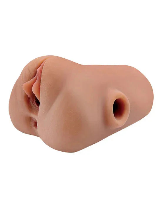 Pdx Plus Double Pounder Vibrating Squeeze Stroker - Brown