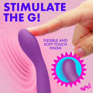 G-Spot Flexible Silicone Vibrator - Purple