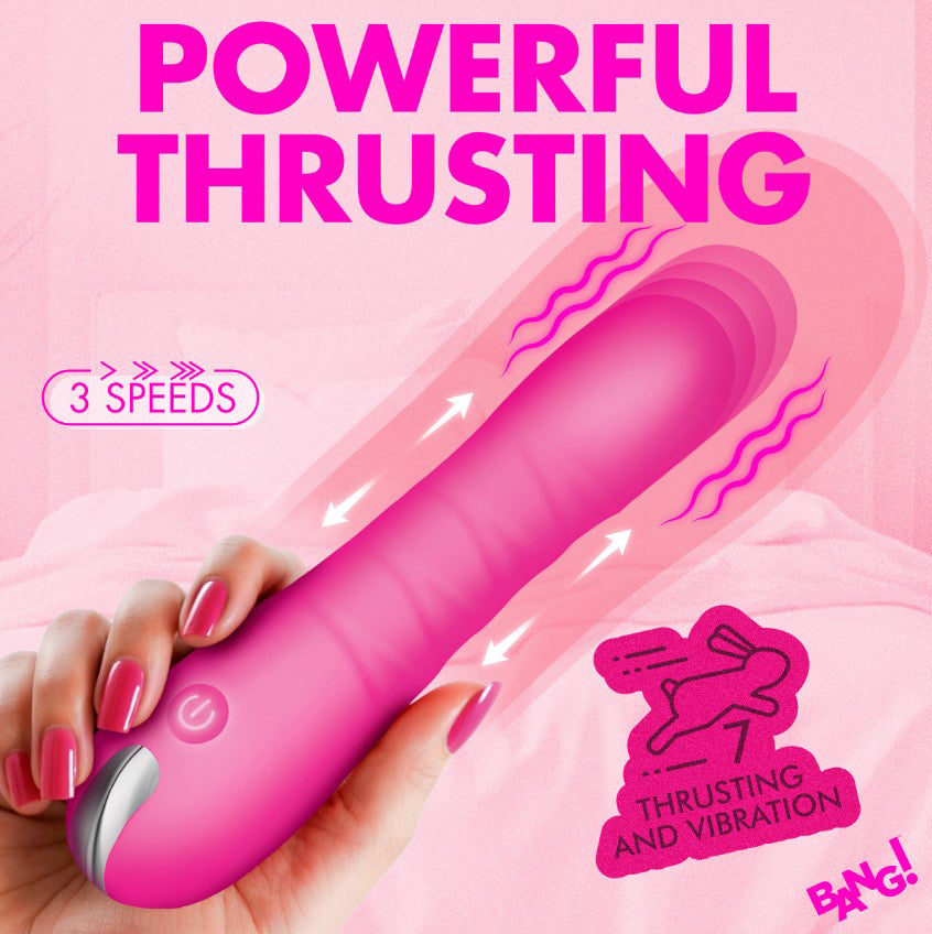 Thrusting Silicone Dildo - Pink