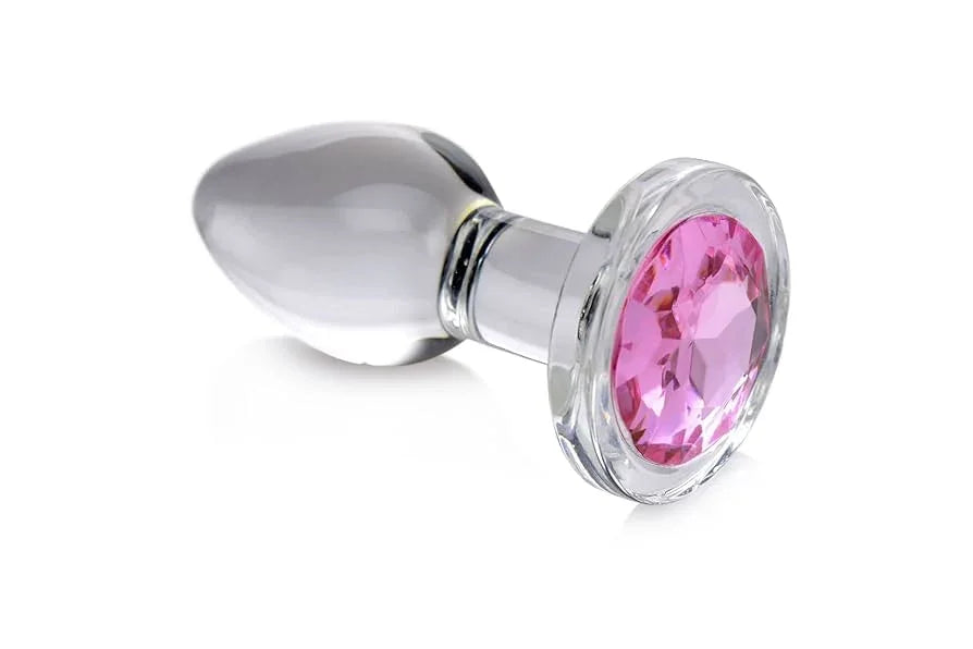 Pink Gem Glass Anal Plug - Medium - MyPleasure