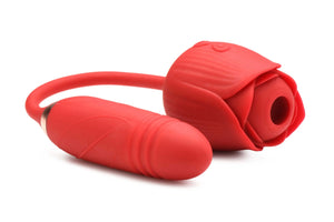 Bloomgasm Romping Rose Suction and Thrusting Vibrator