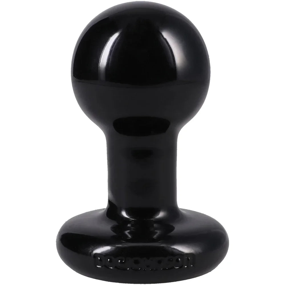 Round Butt Plug Large - Black