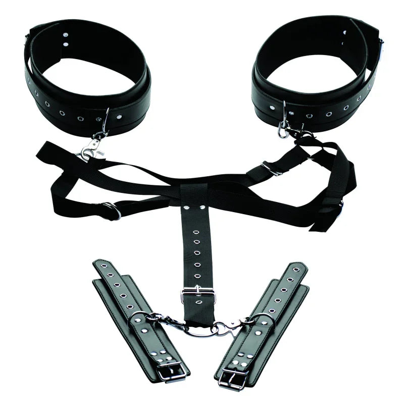 Acquire Easy Access Thigh Harness With Wrist Cuffs - MyPleasure