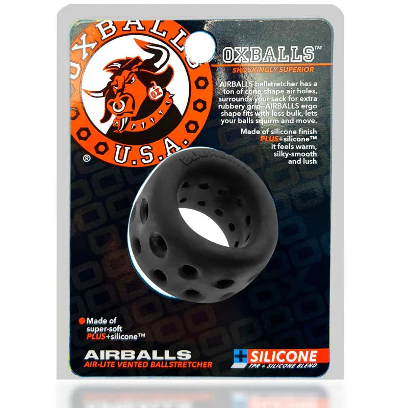 Airballs Air-Lite Vented Ball Stretcher - Black Ice - MyPleasure