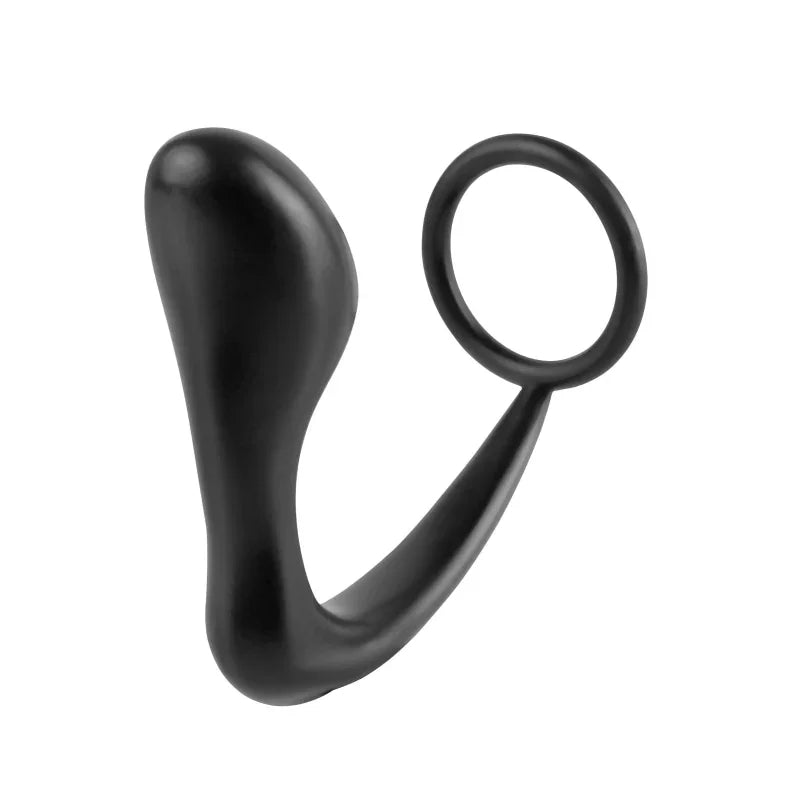 Anal Fantasy Collection Ass Gasm Cockring Plug - Black - MyPleasure