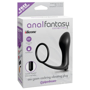 Anal Fantasy Collection Ass Gasm Cockring Cockring Vibrating Plug - MyPleasure