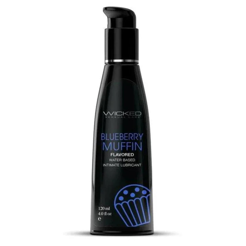 Aqua Blueberry Muffin Water Flavored Water- Based Lubricant - 4 Fl Oz/120ml - MyPleasure