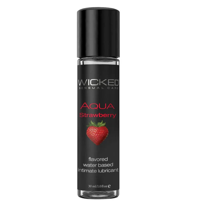 Aqua Strawberry Water-Based Lubricant 1 Oz - MyPleasure