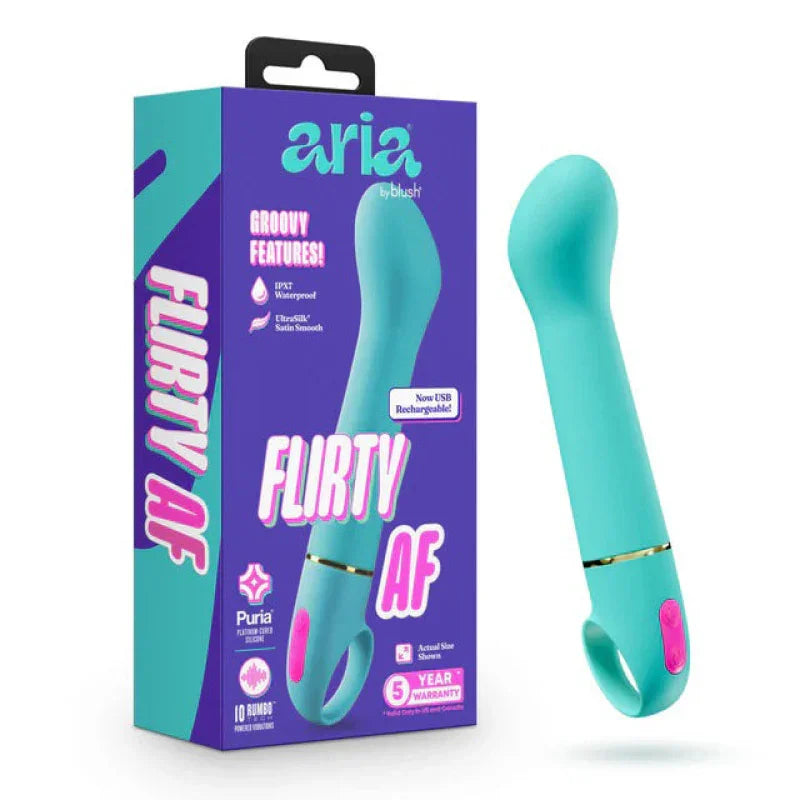 Aria - Flirty Af 2.0 - Rechargeable Vibe - Teal - MyPleasure