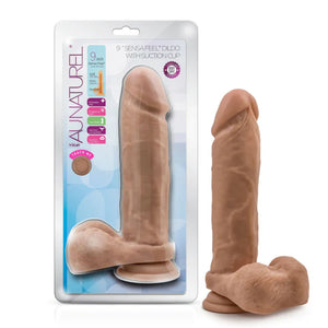 Au Natural - 9.5 Inch Dildo With Suction Cup - Mocha - MyPleasure