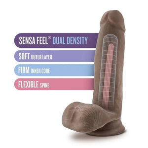 Au Naturel - 7" Sensa Feel Dildo - Chocolate - MyPleasure