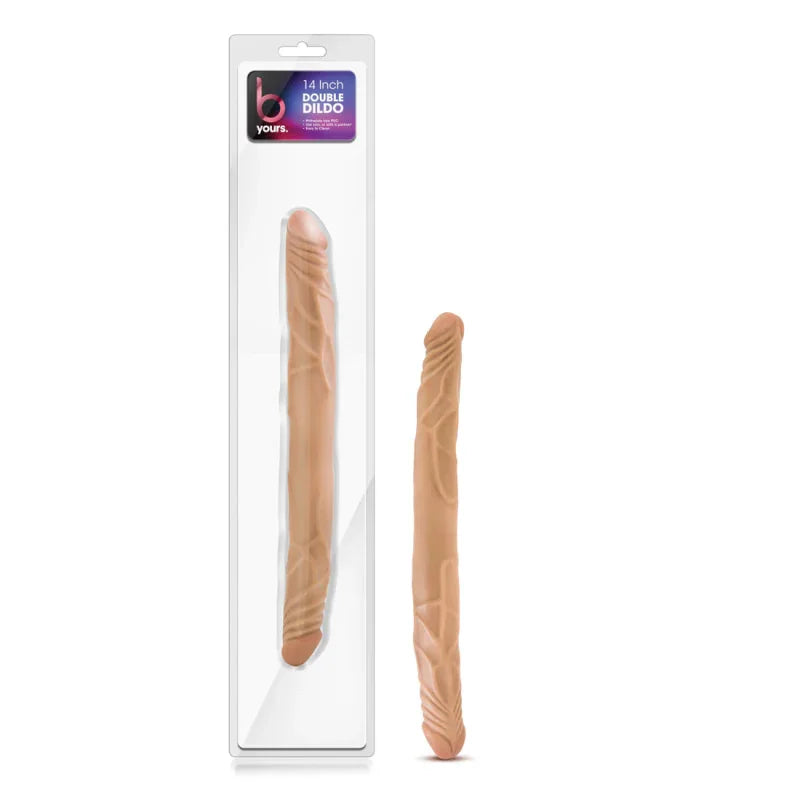 B Yours 14" Double Dildo - Latin - MyPleasure