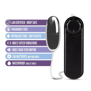 B Yours - Silver Power Bullet - Black - MyPleasure