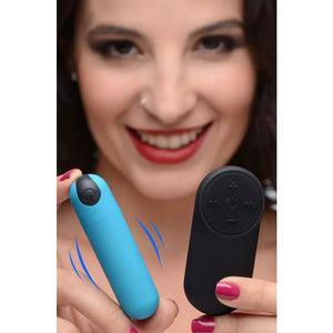 Bang Vibrating Bullet With Remote Control - Blue - MyPleasure