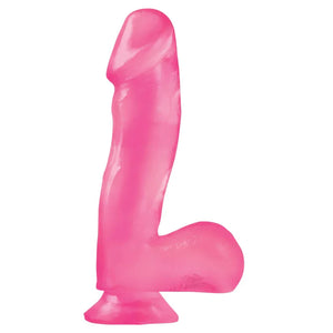 Basix Rubber Works - 6.5 Inch Dong With Suction Cup - Pink - MyPleasure
