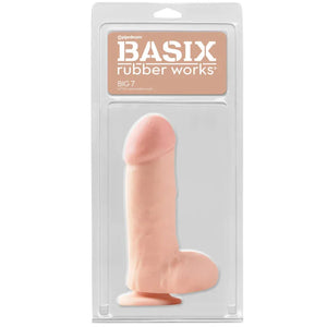 Basix Rubber Works - Big 7 With Suction Cup - Flesh - MyPleasure
