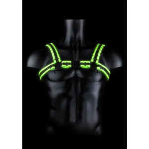 Bonded Leather Buckle Harness - Large/xlarge - Glow in the Dark - MyPleasure