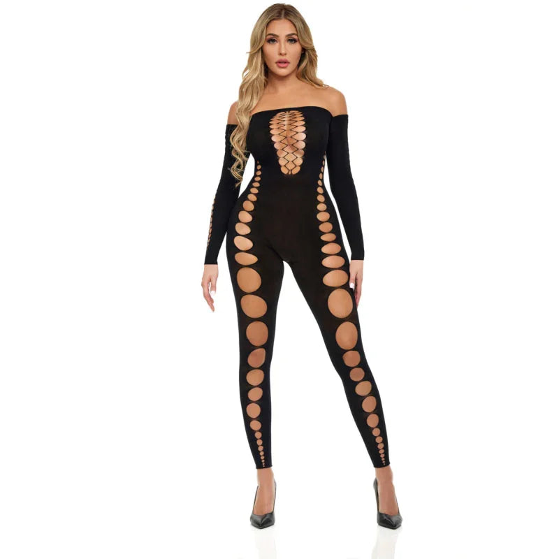 Boujee Gang Bodystocking - One Size - Black - MyPleasure