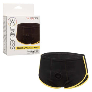 Boundless Black and Yellow Brief - Large/xlarge - Black/yellow - MyPleasure