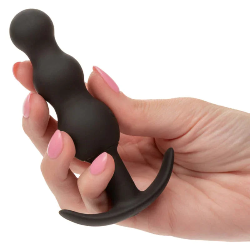 Boundless Vibrating Beaded Plug - Black - MyPleasure