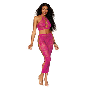 Bralette and Long Skirt - One Size - Beet - MyPleasure