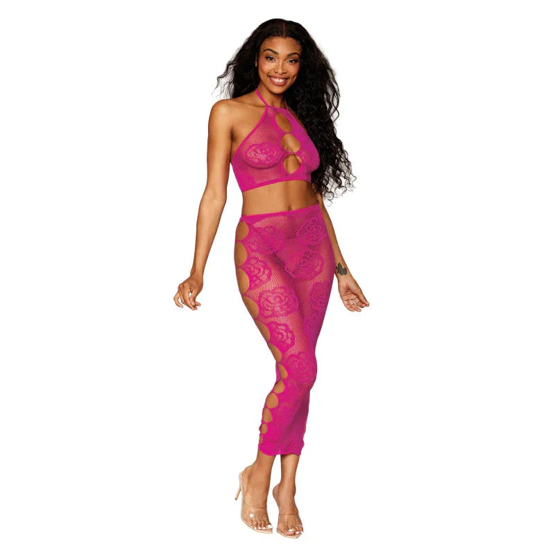 Bralette and Long Skirt - One Size - Beet - MyPleasure