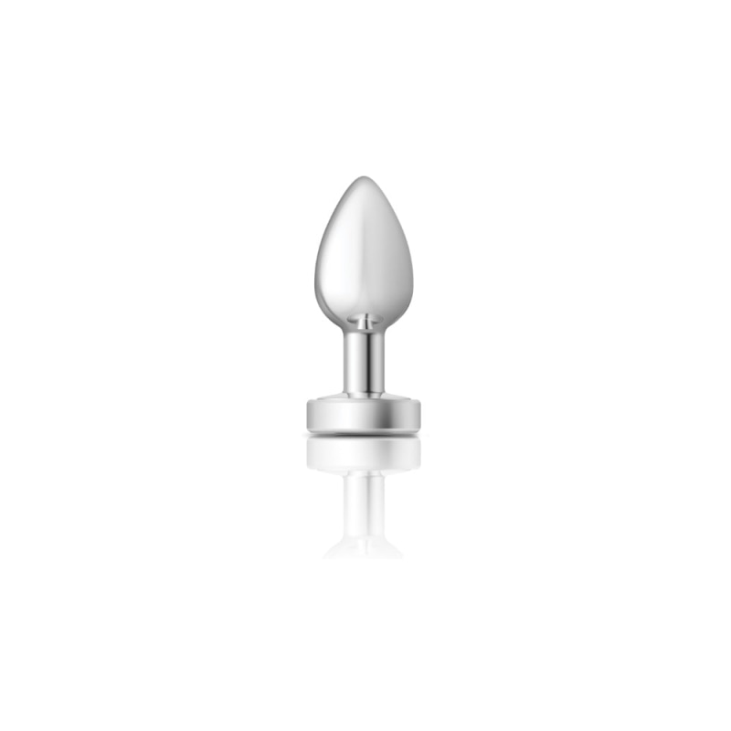 Cheeky Charms - Silver Metal Butt Plug - Light Up - Small - Anal Toys & Stimulators