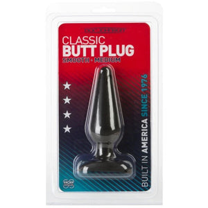 Classic Butt Plug Smooth - Medium - Black - MyPleasure