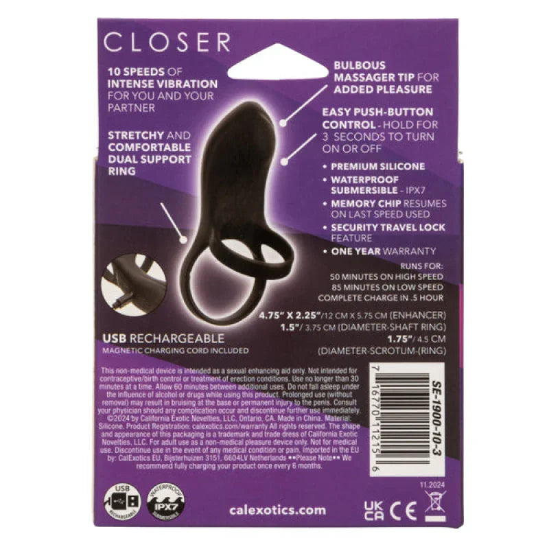 Closer Intimate Rechargeable Ring Feel - Black - MyPleasure