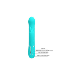 Coale Rabbit Vibrator Pearls - Turquoise - MyPleasure