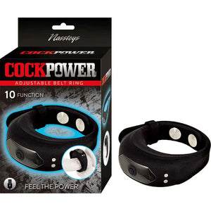 Cockpower Adjustable Belt Ring - Black - MyPleasure
