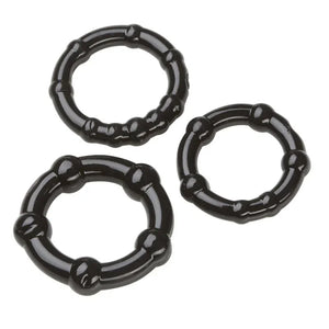 Cockring Combo Beaded - Black - MyPleasure