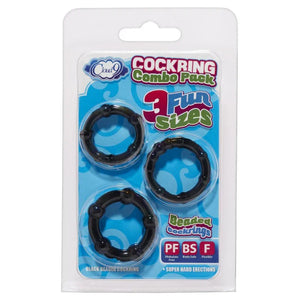 Cockring Combo Beaded - Black - MyPleasure